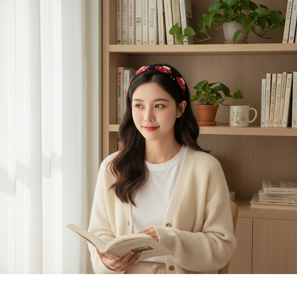 森林奇遇針織頭巾